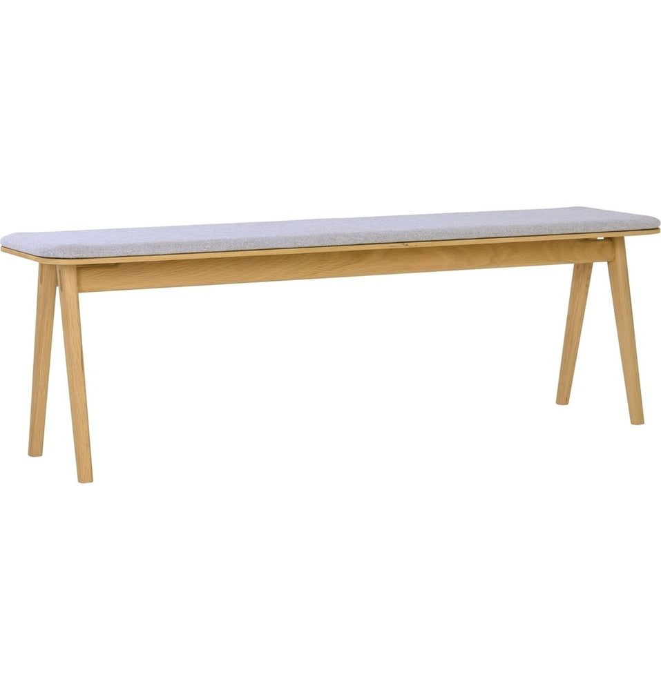 Fidel Bench - Oak & Squirrel Grey