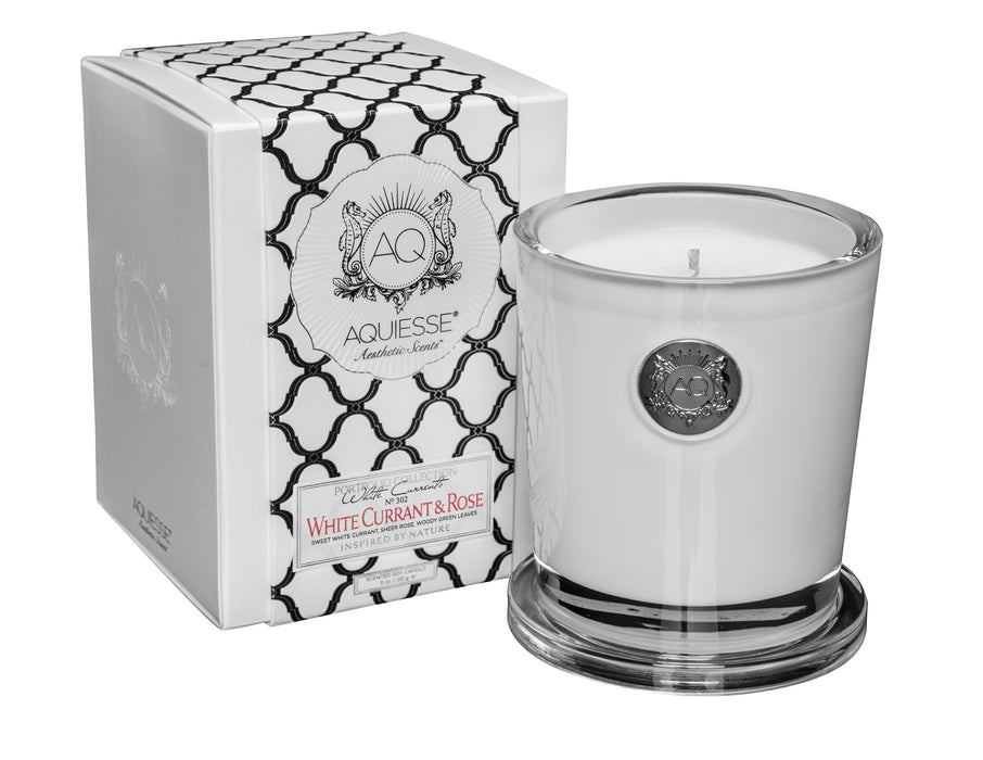 White Currant and Rose - Large Soy Candle /Gift Box - Tuftd